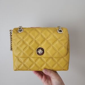 kate spade natalia small flap shoulder,color in matigold yellow.